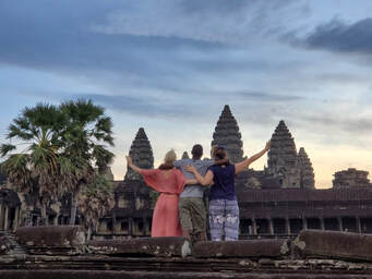 Kella, Shawn and I in front of Angkor Wat