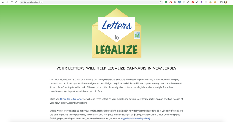 Letters to Legalize Home page with background information